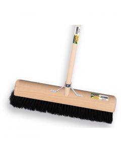 Zaalveger zwart haar 50cm + steel 