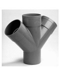 Pvc l-dub.t-stuk 45°  GR 110mm 3xm/s