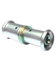 Henco verloopstuk recht 20x16mm 2x pers messing