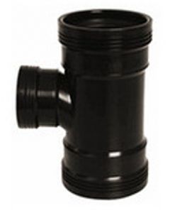 PP T-stuk  110-75mm 3xMof  88° zwart