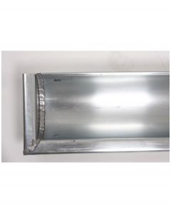 Lengte Goot zink M44 met Ingeslod Kopschot V vorm Rechts