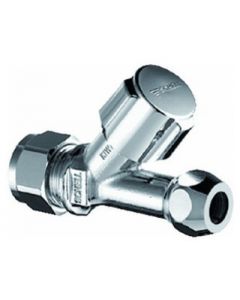 Schell hoekstopkraan 1/2 "x10 knel chroom recht