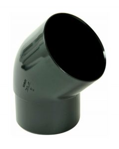 Pvc hwa bocht 45° 80mm ZWART m/vs 