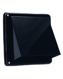 RVS buitenrooster schuine kap Ø100mm zwart