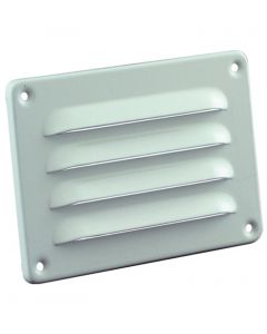 Alu schoepenrooster 130x90mm kleine schoepen wit