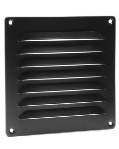 Alu schoepenrooster 160x160mm ZWART