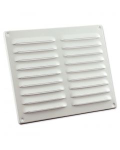Alu schoepenrooster 250x200mm kl. schoep. wit vlak model