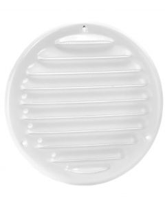 Stalen Schoepenrooster Ø 160mm vlak wit