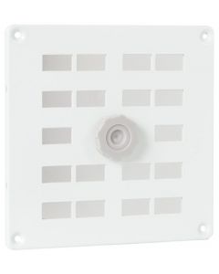 Schuifrooster 160x160mm wit met draaiknop