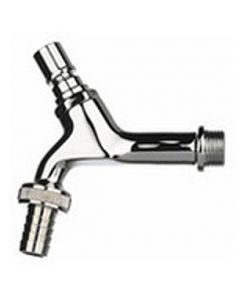 BPE slangwartelkraan 1/2" chr. zonder sleutel