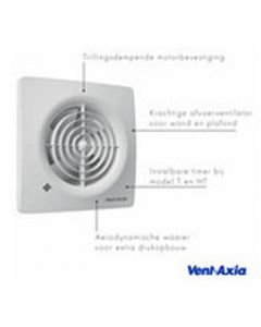 Supra 100S Krachtige badkamerventilator