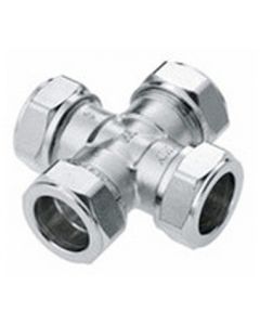 Bonfix knel kruisstuk 15mm vernikkeld