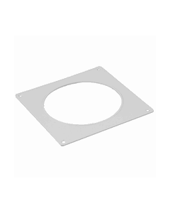 Afdekplaat Ø 125mm (vlak) WIT