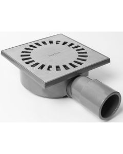 Easy Drain Aqua Compact vloerput 15x15x60 RVS rooster zij