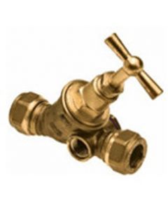 Bonfix stopkraan 22mm knel-aftap