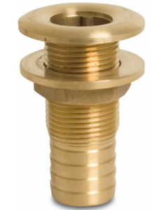 Doorvoer messing 30 mm x 1" slangtule x buitendraad