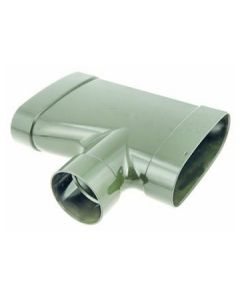 Dyka Air Verloop T-stuk ovaal 195 - 80mm zijaansluiting 3x lijmmof 90gr