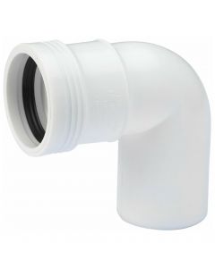 PP Bocht 50-90° 1xM Wit