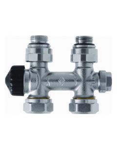 Heimeier multilux 2P onderblok 1/2" Recht ( design )