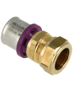 Bonfix Alu-pers rechte verloopkoppeling 26 x 22 mm knel