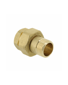 Messing 3 delige kopp 3/4" bin x bui