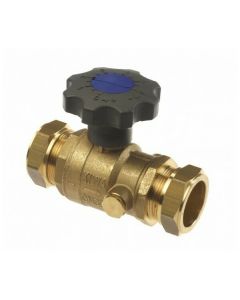 Bonfix kogelstopkraan 35mm knel+aft.+vertragingshendel