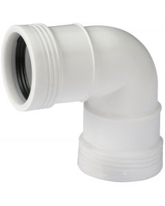 PP Bocht 40-45° 2xM Wit