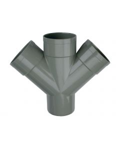 Pvc l-dub-t-stuk 45° GR 40mm 3xm/s (uitlopend product)