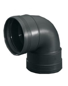 PP m-bocht 90° 40mm m/m zwart