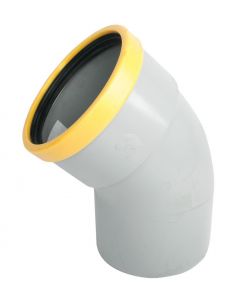 Pvc m-bocht 45° SN8 GR 160mm m/s 