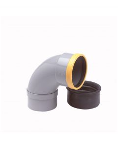 Pvc bocht 90° m-betoninlaat met Zettingsmof SN8 GR 160mm
