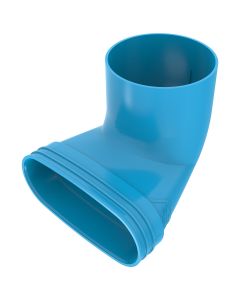 Wavin ventiza  verloop bocht 90° 195x80x125mm hgt100 m/m