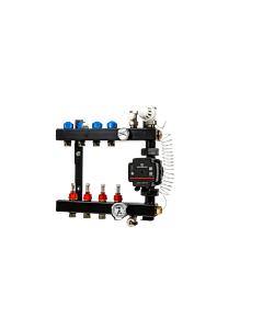 4-groep In-line vloerverwarmingsverdeler 1/2” inreg.
