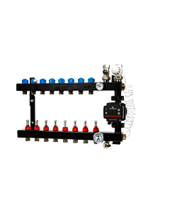 8-groep In-line vloerverwarmingsverdeler 3/4” inreg.